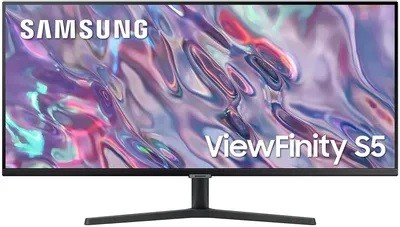 МОНИТОР 34" Samsung ViewFinity S5 LS34C500GAUXEN Black Сurved (полуматовый ,3440x1440, 100Hz, 5ms, 178°/178°, 300 cd/m