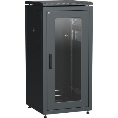Шкаф сетевой 19" LINEA N 24U 600х800 мм стеклянная передняя дверь черный ITK Linea N 24U (LN05-24U68-G)