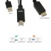 Кабель-переходник HDMI(M) +USB---> DP(M)  4K*30Hz 1.8M, VCOM [CG599C-1.8M) VCOM HDMI (m),USB 2.0 Type-AM to DisplayPort (m)