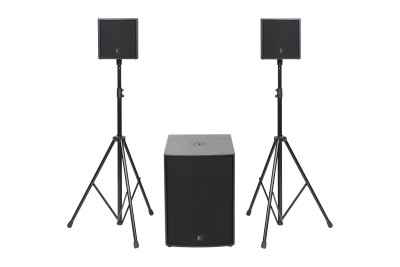 Комплект DS Proaudio [ANT 815] активный акустический 1400 Вт, состоящий из двух 8 сателлитов и одного сабвуфера 15. встроенный DSP (x-over, delay, PEQ x9, limiter). Стойки/кронштейны в комплект не входят.