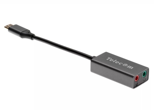 Переходник Type-C-->Audio, 0.1m,Telecom 