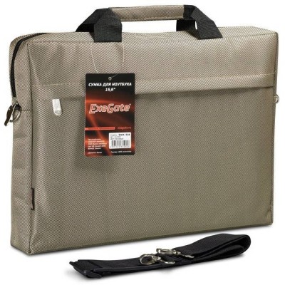 Сумка ExeGate Start S15 Beige, бежевая, полиэстер, для ноутбуков до 15.6"