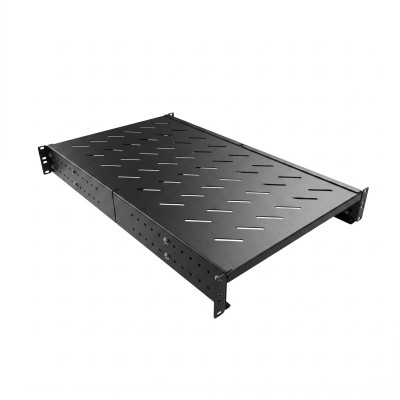 Полка универсальная ONTEK 19"х750мм 2U, для напольных шкафов глубиной 1000-1200мм, нагрузка до 250кг, черный RAL 9005