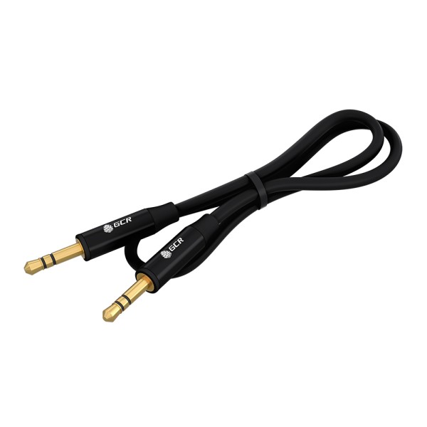 GCR Кабель 1.5m аудио jack 3.5mm/jack 3.5mm черный, GOLD, AL case черный, M/M, GCR-54760 Greenconnect GCR-54760