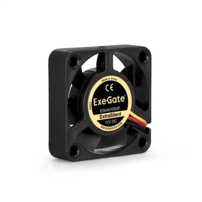 Вентилятор ExeGate ExtraSilent ES04010S3P, 40x40x10 мм, Sleeve bearing (подшипник скольжения), 3pin, 5000RPM, 24dBA