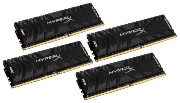 Модуль памяти Kingston 32GB 3000МГц DDR4 CL15 DIMM (Kit of 4) HyperX FURY Black