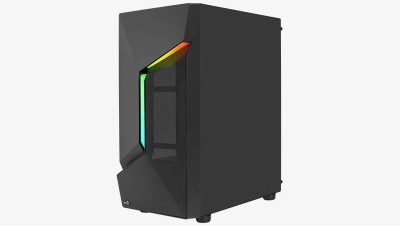 Корпус AeroCool Scape-G-BK-v1 BlackMid Tower (ATX/micro ATX/mini-ITX, без БП, Сталь SPCC, 1x120FAN, RGB> (4711099471539)