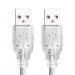 Greenconnect Кабель 0.75m USB 2.0, AM/AM, прозрачный, 28/28 AWG, экран, армированный, морозостойкий, GCR-UM3M-BB2S-0.75m Greenconnect USB 2.0 Type-AM - USB 2.0 Type-AM 0.75м