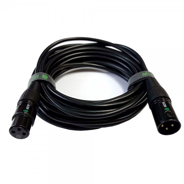 GCR Кабель 15.0m микрофонный XLR M / XLR F , черный, AL case черный, GCR-53376 Greenconnect XLR M - XLR F 15м чёрный