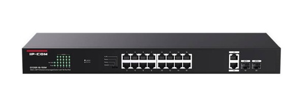 IP-COM G1120P-16-150W Коммутатор неуправляемый PoE, 20 портов, 18x1 Гбит/с, SFP 2x1 Гбит/с, PoE 16х30 Вт (до 135 Вт)
