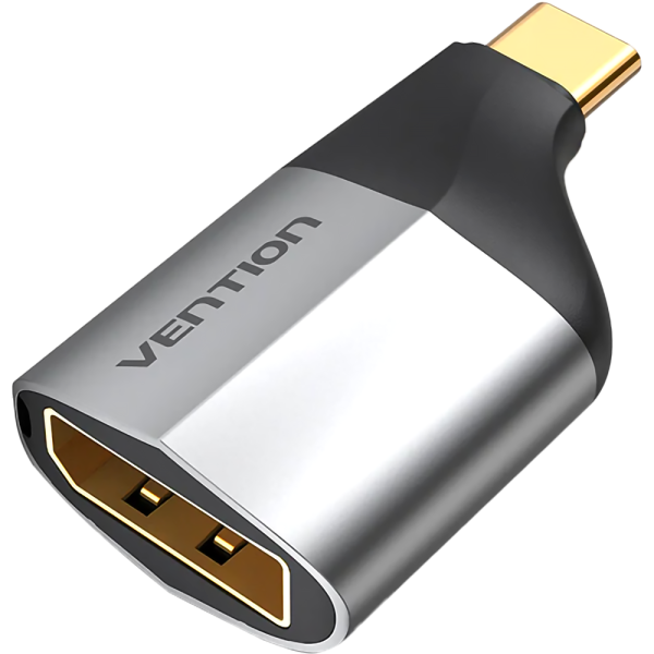 Адаптер-переходник Vention USB CM > DP F Серый Переходник Vention USB Type C M/DP F (TCCH0)
