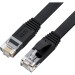 GCR Патч-корд 10.0m PROF плоский прямой кат.7 ethernet, медь, черный, RJ45, T568B, GCR-53180 Greenconnect GCR-53180 кат.7, 10 м