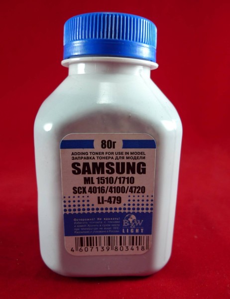 Тонер SAMSUNG ML-1510/1710/1610/1615/2010/2015, SCX 4016/5112/4520/4720/4100 (фл. 80г) B&W Light фас.Россия