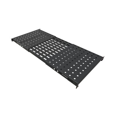Полка универсальная ONTEK глубина 750-1040мм, 19", 1U, для шкафов глубиной 1000/1070/1200мм, нагрузка до 150кг, черный RAL 9005