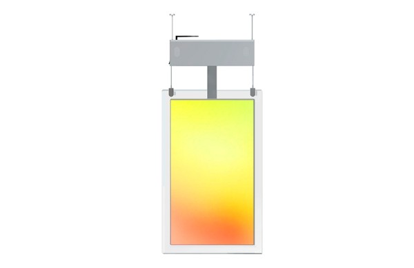 Тонкий двусторонний дисплеи Lumien [LCAD5501FHD] серии Clear, крепление к потолку, диагональ 55",разрешение 1920x1080, контрастность 1200:1, яркость 450+450 кд/кв.м, Android 11, портретная/ ландшафтная ориентация