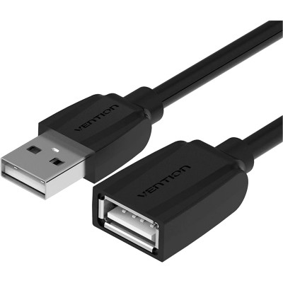 Кабель-удлинитель Vention USB 2.0 AM/AF - 0,5м Black Edition Vention VAS-A44-B050