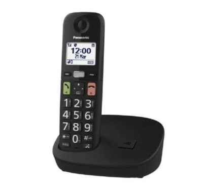 Р/телефон Panasonic KX-TGU110RUB ( черный, большие кнопки )