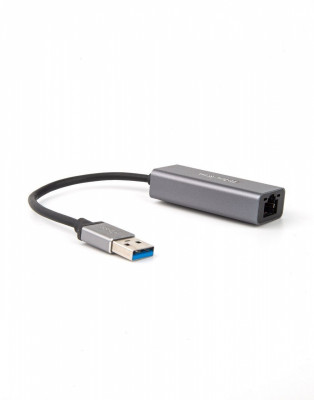 Кабель-переходник USB 3.0 (Am) --> LAN RJ-45 Ethernet 1000 Mbps, Aluminum Shell,Telecom <TU312M> VCOM TU312M