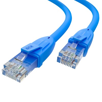 Greenconnect Патч-корд прямой 0.5m UTP кат.6, синий, 24 AWG, литой, ethernet high speed, RJ45, T568B Greenconnect GCR-52398