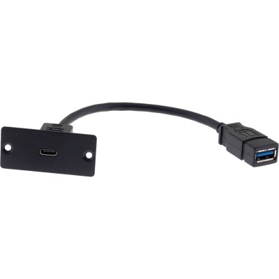 Модуль-переходник USB розетка C-розетка A; цвет черный Kramer WU-CA(B)