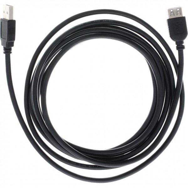 GCR Удлинитель PROF 3.0m USB 2.0, AM/AF, черный, 28/24 AWG Greenconnect GCR-UEC3M-BD2S-3.0m