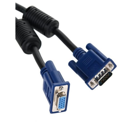Кабель удлинительный Монитор-SVGA card (15M-15F) 3m, 2 фильтра VCOM <VVG6460-3M>