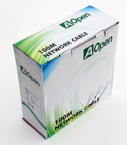 Кабель Aopen/Qust UTP 4 пары кат.6 (бухта 100м) p/n: ANC6141