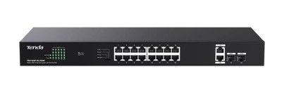 Tenda TEG1120P-16-250W Коммутатор неуправляемый PoE, 18 портов, 18x1 Гбит/с, PoE 16х30 Вт (до 250Вт),  SFP 2x1 Гбит/с