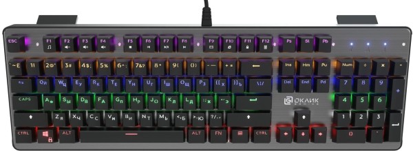 Клавиатура Oklick 970G Dark Knight механическая черный/серебристый USB for gamer LED Oklick 499578