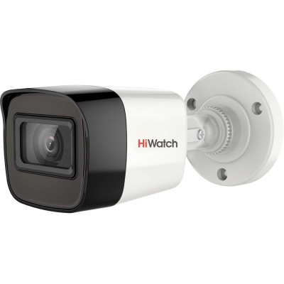 2Мп уличная цилиндрическая HD-TVI камера с EXIR-подсветкой до 30м и встроенным микрофоном (AoC) Камера видеонаблюдения HD-TVI уличная HIWATCH DS-T200A (2.8 mm)