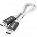 GCR Кабель USB 3.1 Type C-С  1.0m белый, 100W/20V/5A, M/M, TPE, AL сase черный, белый ПВХ, экран, армированный, GCR-50866 Greenconnect GCR-50866