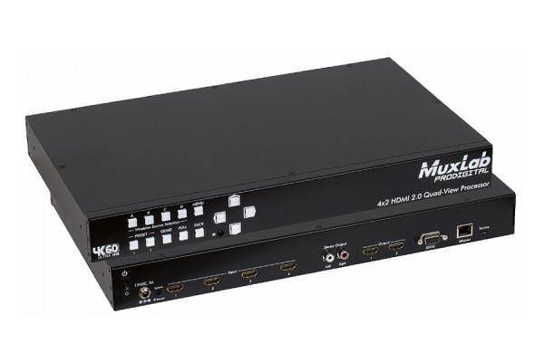 Мультивьювер MuxLab [500446-EU] 4Х2 с поддержкой 4К60