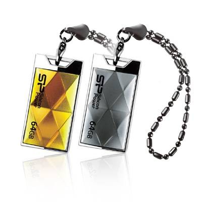 Флеш накопитель 64Gb Silicon Power Touch 850, USB 2.0, Янтарь