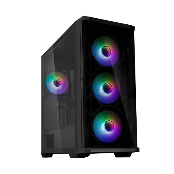 Корпус Zalman Z10 DUO Black Mid Tower (ATX/mATX/Mini-ITX, без БП, Plastic, Steel, Tempered Glass, F:3x140mm R:1x120mm)