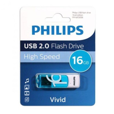 Флеш накопитель 16GB PHILIPS VIVID2.0 16GB, USB 2.0