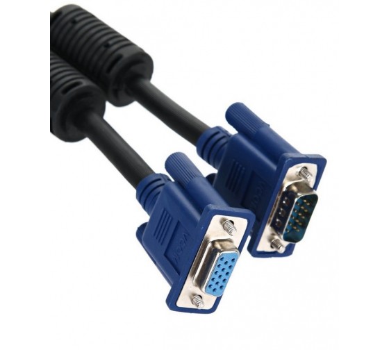 Кабель удлинительный Монитор-SVGA card (15M-15F) 5m, 2 фильтра VCOM <VVG6460-5M>