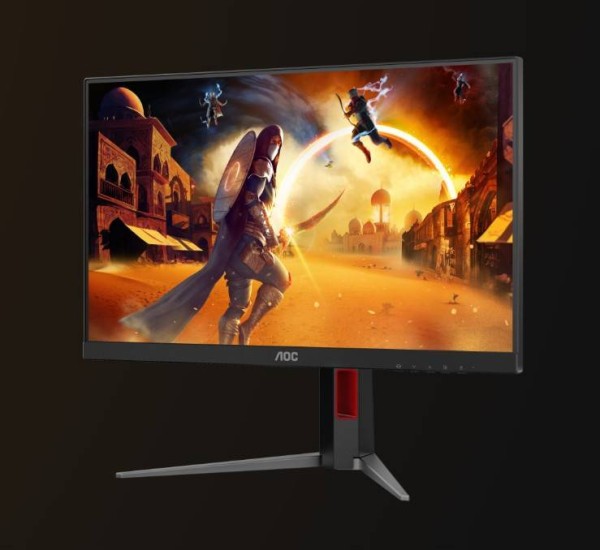 МОНИТОР 23.8" AOC 24G4HA Black с поворотом экрана (IPS, 1920x1080, 200Hz, 0.5 ms, 178°/178°, 300 cd/m, 1000:1, +2xHDMI)