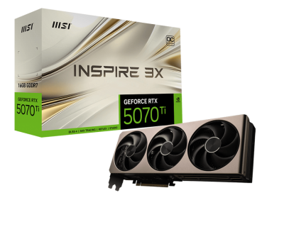 Видеокарта MSI GeForce RTX 5070 Ti 16G INSPIRE 3X OC