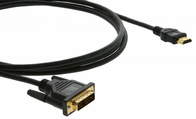 Кабель HDMI-DVI (Вилка - Вилка), 0,9 м Kramer DVI-D (m) - HDMI (m) 0.9м