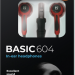 Defender Наушники вставки Basic 604 черный + красный Defender Basic 604