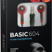 Defender Наушники вставки Basic 604 черный + красный Defender Basic 604