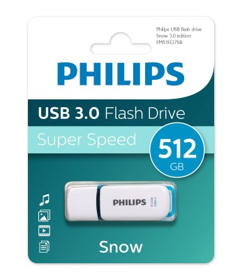Флеш накопитель 512GB PHILIPS SNOW3.0 512GB, USB 3.0