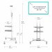Мобильная стойка на 1 ТВ ONKRON TS1552 White