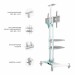 Мобильная стойка на 1 ТВ ONKRON TS1552 White