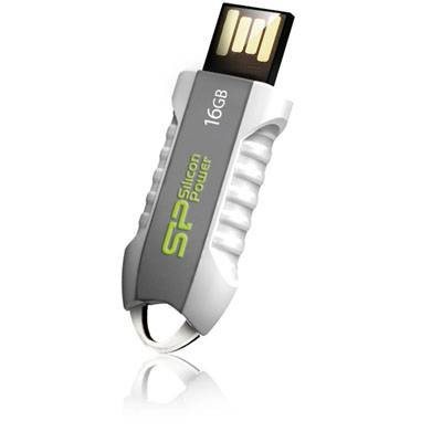 Флеш накопитель 4Gb Silicon Power Unique 530, USB 2.0, Резиновый, Белый
