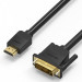 Кабель Vention HDMI 19M/DVI-D Dual link 25M - 3 м. Vention HDMI (m) - DVI-D (m) 3м