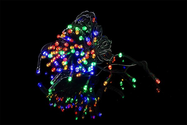 Гирлянда Гирлянда 200LED 220V, 8 режимов, 10 м, нить, разноцветная