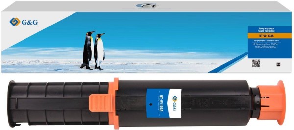 Картридж G&G, аналог HP W1103A/103A черный 2,5K с чипом