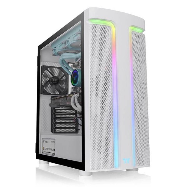 Корпус Thermaltake H590 TG ARGB Snow White Mid Tower (ATX без БП Tempered Glass, SPCC, 2x120mm, RGB) (CA-1X4-00M6WN-00)
