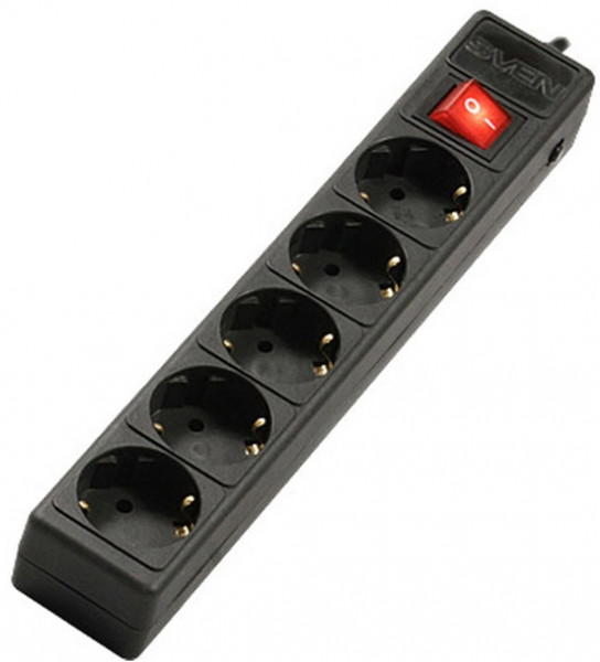 Фильтр  SVEN   Optima Base 5,0 м (5 розеток) черны SVEN Optima Base (5 м, 5 розеток)